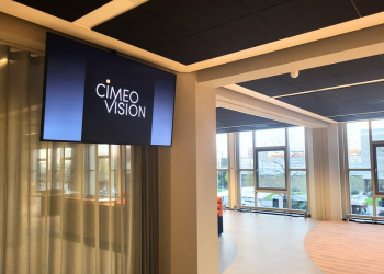av system installation in an office using barco clickshare